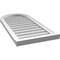 Ekena Millwork Round Top Surface Mount PVC Gable Vent w/ 2"W x 2"P Brickmould Sill Frame, 18"W x 38"H GVPRT18X3803SN - alternate 5